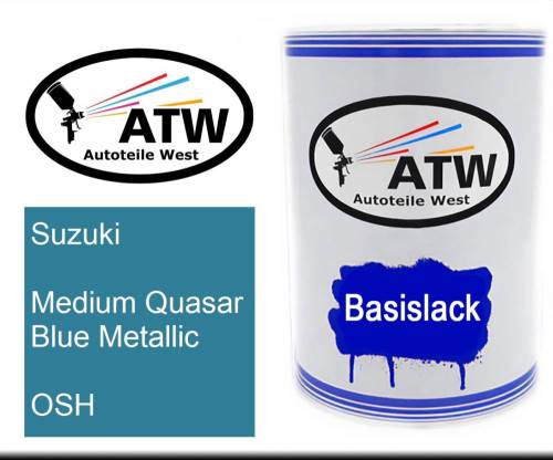 Suzuki, Medium Quasar Blue Metallic, OSH: 500ml Lackdose, von ATW Autoteile West.